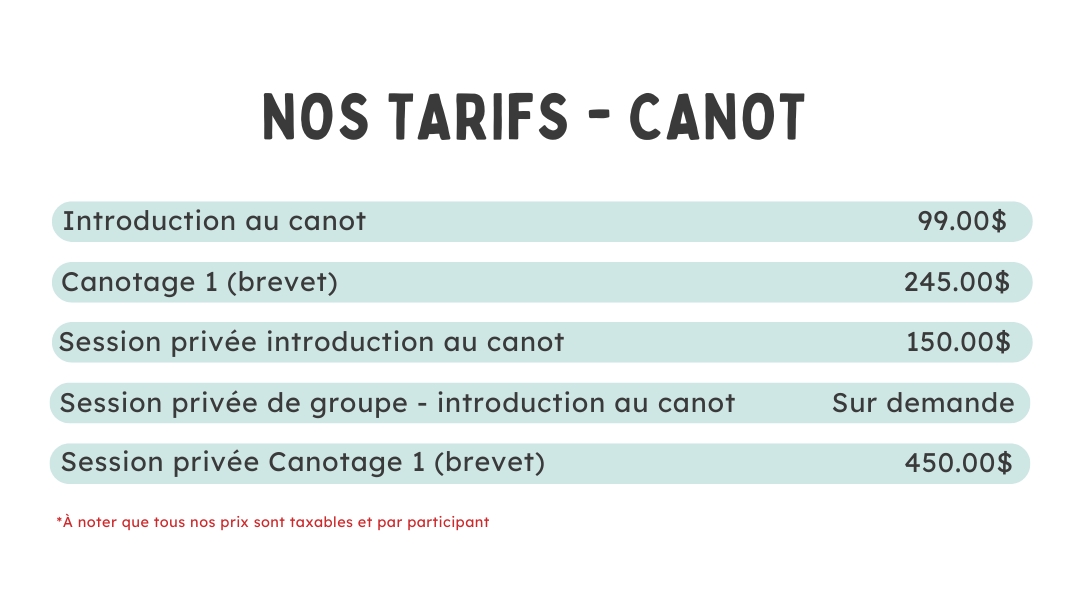 Canots Légaré | Location d'embarcations, cours, vente et réparation de canots